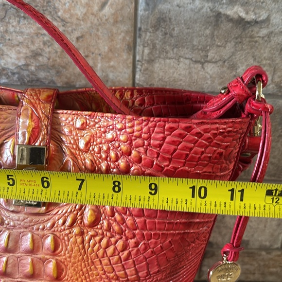 NWT Brahmin Shira Infusion Ombré Vibrant Melbourne Crocodile Embossed bag - Picture 5 of 7